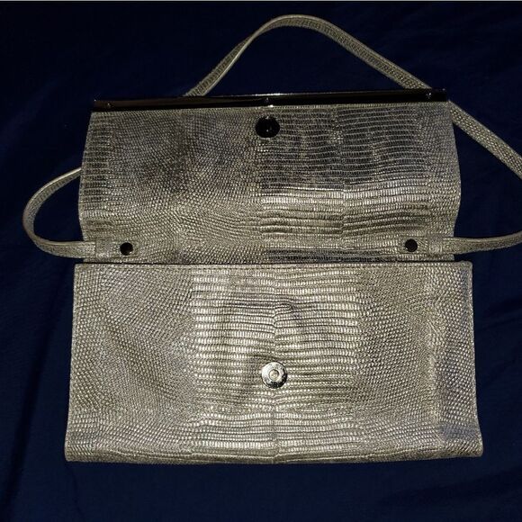 Michael Kors Silver Clutch Shoulder Purse - Picture 3 of 8